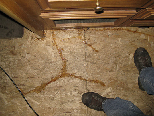 Water on the floor by the  furnace, Nov 15, 2008, Hazelton PA