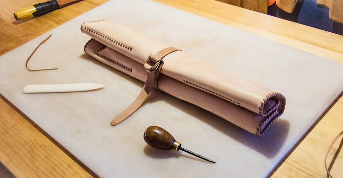 Traveler's Leather Kitchen Knife Roll