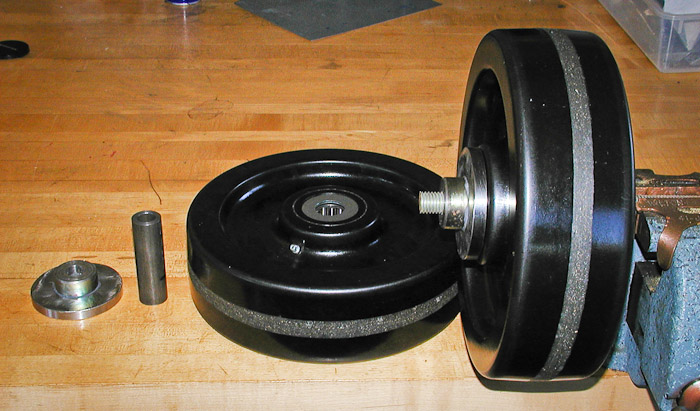 New Wheel Assembly, PT-1845 Roughcut Mower,  October 20, 2003