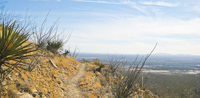 Going 'round the Bend, Dog Canyon Trail, Oliver Lee Memorial State Park, Alamogordo NM, January 20, 2008