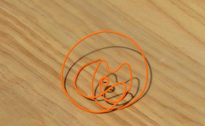 Wire art series #4 - Orange Cat, ca. early 1990's, photographed April 25, 2009