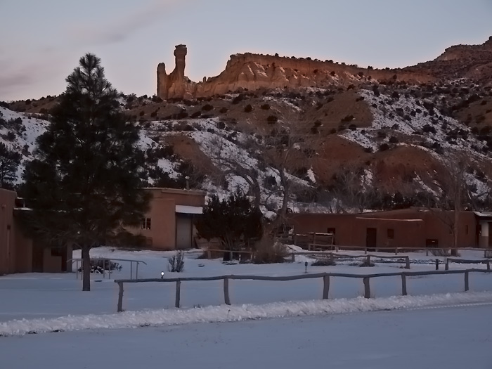 Early Morning at the Corral Block, Ghost Ranch, Abiquiu NM, December 27, 2009