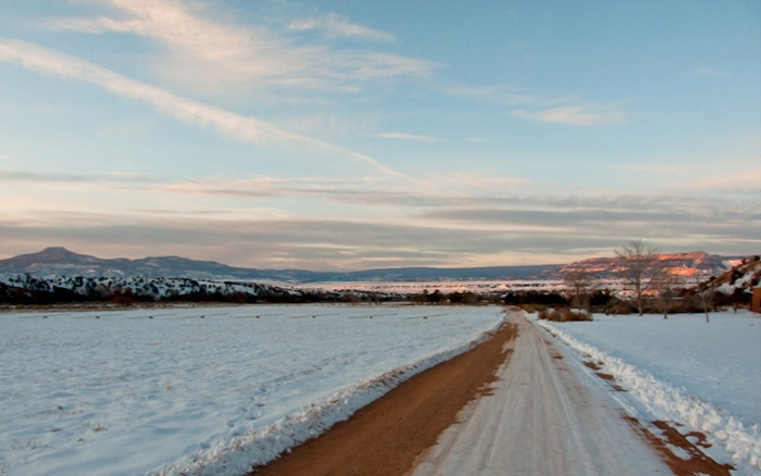 Flying to Phoenix, Ghost Ranch, Abiquiu NM, December 27, 2009