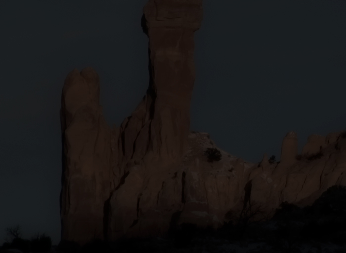 Ghost of Chimney Rock, Ghost Ranch, Abiquiu NM, December 27, 2009