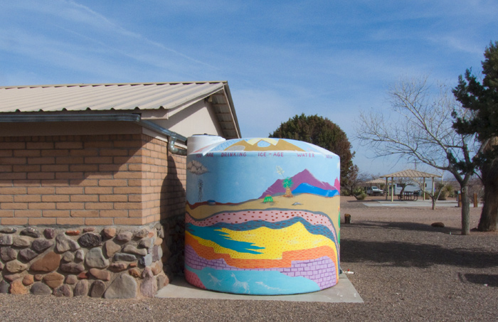 You Are Drinking Ice - Age Water, Pancho Villa State Park, Columbus NM, January 10, 2010