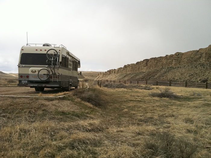Camped, Dugway Recreation Area, North Platte River, Sinclair WY, April 30, 2011