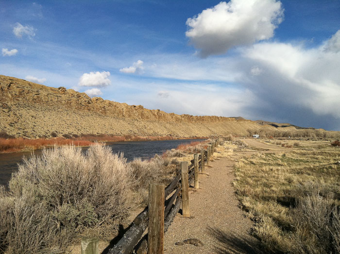 Camped, Dugway Recreation Area, North Platte River, Sinclair WY, April 30, 2011