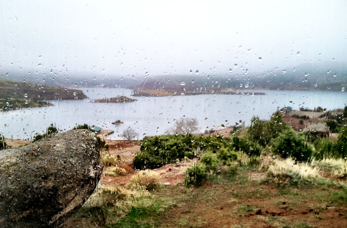 Rain, Alcova Reservoir, Alcova WY, May 4, 2011