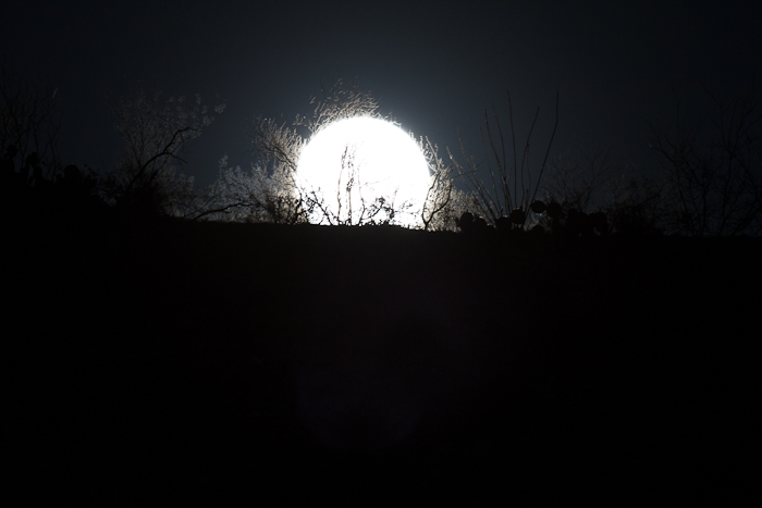 Moonrise over Rio Grande Cliffs, Caballo Lake State Park, NM, May 4, 2012