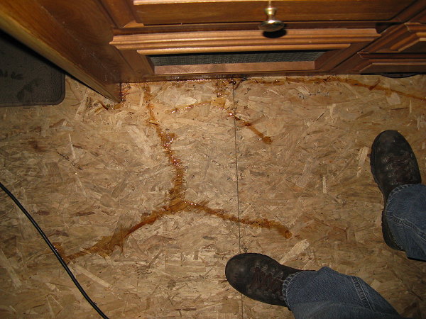Water on the floor, Nov 15, 2008, Hazleton PA