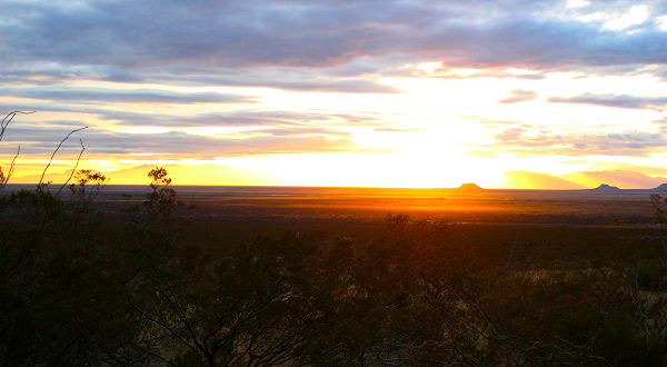 Sunset, Oliver Lee Memorial State Park, Alamogordo, New Mexico, January 23, 2008