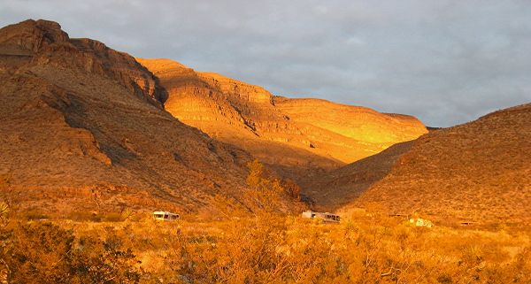 Sunset, Oliver Lee Memorial State Park, Alamogordo New Mexico, January 23, 2008