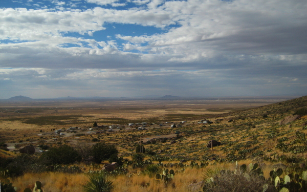 Overlooking the campground, Rockhound State Park, Deming New Mexico, February 14, 2008