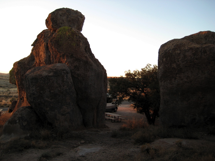 Sunrise at Site 12, City of Rocks State Park, Faywood NM, March 7, 2008