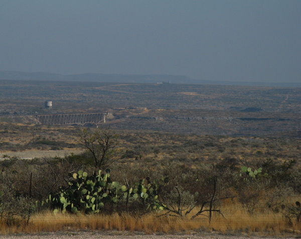 Railroad trestle over the Pecos River gorge, east of Langtry TX, December 26, 2008