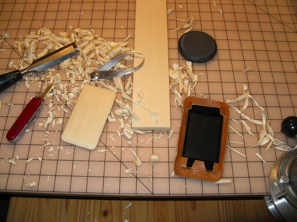 Making the mold for a leather iPod touch case, January 12, 2009