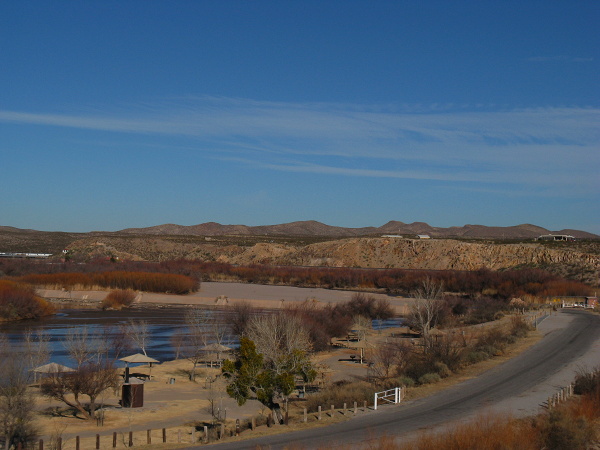 Leasburg Dam, Leasburg Dam State Park, Radium Springs NM, January 25, 2009