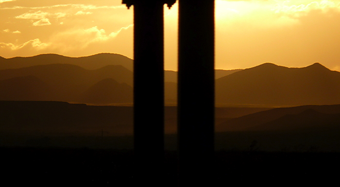 Sunset, South Monticello Area, Elephant Butte Lake State Park, Elephant Butte NM, April 22, 2009