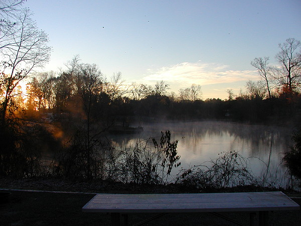 Sunrise at Site 42, Foscue Creek Park, Demopolis AL, December 17, 2007 (Brrrr - open the door & shoot)